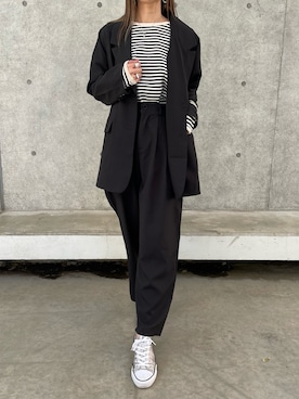 「ECRIRE（エクリール）のアイテム（ジャケット/アウター）」を使った、ayaさん（レディース・161cm）の春コーディネート