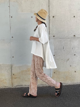 「GLOBAL WORK（グローバルワーク）のアイテム（ハット）」を使った、ayaさん（レディース・161cm）の春コーディネート