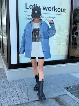 「秋」｜「アイテム（ブーツ）」を使った、ayaさん（レディース・161cm）の秋コーディネート