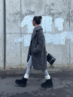 「アイテム（レギンス/スパッツ）」を使った、ayaさん（レディース・161cm）の冬コーディネート