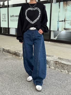 「アイテム（ニットキャップ/ビーニー）」を使った、ayaさん（レディース・161cm）の秋コーディネート