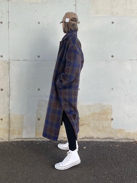 「copine（コピン）のアイテム（その他アウター）」を使った、ayaさん（レディース・161cm）の冬コーディネート