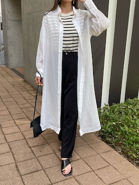 「サテンパンツ」｜ayaさん（レディース・161cm）の春コーディネート