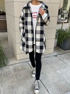 「copine（コピン）のアイテム（その他アウター）」を使った、ayaさん（レディース・161cm）の春コーディネート