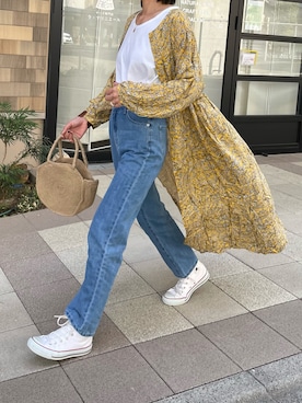 「9ban（キューバン）のアイテム」を使った、ayaさん（レディース・161cm）の春コーディネート