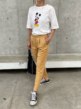 「ミッキーT」｜「アイテム（アクセサリー）」を使った、ayaさん（レディース・161cm）の夏コーディネート