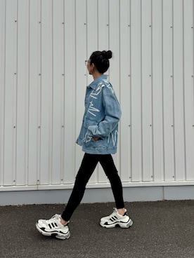 「アイテム（デニムジャケット）」を使った、ayaさん（レディース・161cm）の春コーディネート