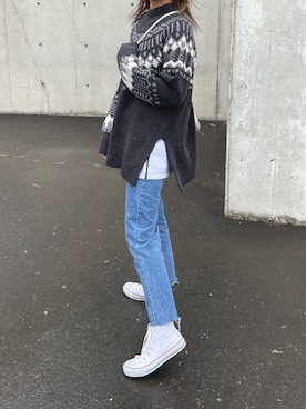 「アイテム（アンダーウェア）」を使った、ayaさん（レディース・161cm）の冬コーディネート