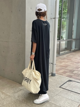 「アイテム（トートバッグ、その他）」を使った、ayaさん（レディース・161cm）の夏コーディネート