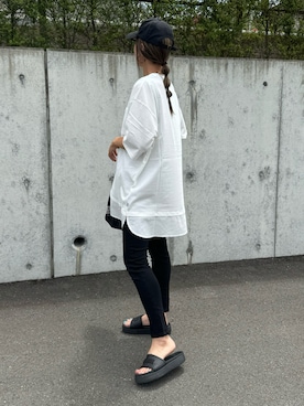 「アイテム（エコバッグ/サブバッグ）」を使った、ayaさん（レディース・161cm）の夏コーディネート