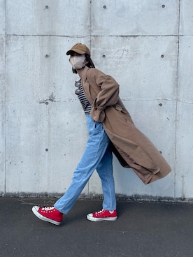「ECRIRE（エクリール）のアイテム（パンツ）」を使った、ayaさん（レディース・161cm）の冬コーディネート