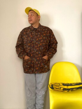「スウエットパンツ」｜「アイテム（カバーオール）」を使った、伊藤孝法さん（メンズ・165cm）の秋コーディネート