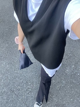 「UR'S（ユアーズ）のアイテム（ベスト）」を使った、快獣☆ブースカさん（レディース・154cm）の秋コーディネート