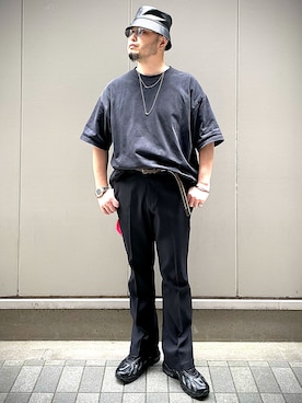 「VAPORIZE（ヴェイパライズ）のアイテム」を使った、Yoshihito Hayashiさん（メンズ・170cm）の夏コーディネート