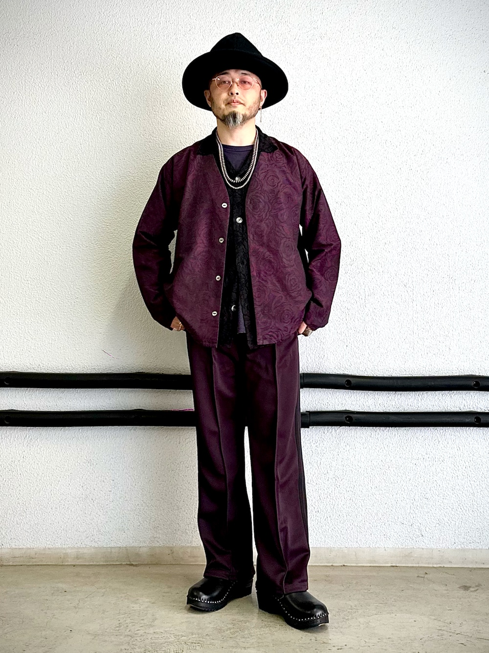 Needles ノーカラージャケット Needlesのノーカラージャケット（ブラック系）を使った人気