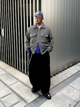「Needles（ニードルス）のアイテム（ブルゾン）」を使った、Yoshihito Hayashiさん（メンズ・170cm）の冬コーディネート