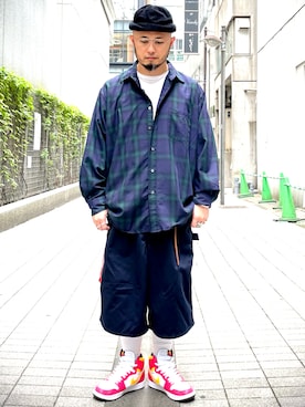 「GRILLO（グリーロ）のアイテム」を使った、Yoshihito Hayashiさん（メンズ・170cm）の夏コーディネート