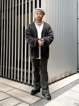 「Champion（チャンピオン）のアイテム（帽子）」を使った、Yoshihito Hayashiさん（メンズ・170cm）の冬コーディネート