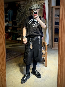 「アイテム（キャスケット）」を使った、Yoshihito Hayashiさん（メンズ・170cm）の春コーディネート