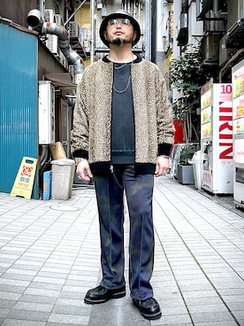 「アイテム（ブルゾン）」を使った、Yoshihito Hayashiさん（メンズ・170cm・40代）の秋コーディネート