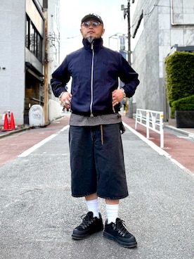 「アイテム（ジャケット/アウター）」を使った、Yoshihito Hayashiさん（メンズ・170cm）の夏コーディネート