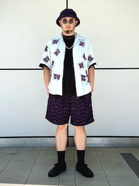 「FRUIT OF THE LOOM（フルーツオブザルーム）のアイテム（トップス）」を使った、Yoshihito Hayashiさん（メンズ・170cm）の夏コーディネート