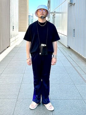 「アイテム（バングル/リストバンド）」を使った、Yoshihito Hayashiさん（メンズ・170cm）の夏コーディネート