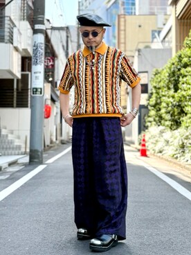「アイテム（バングル/リストバンド）」を使った、Yoshihito Hayashiさん（メンズ・170cm）の夏コーディネート