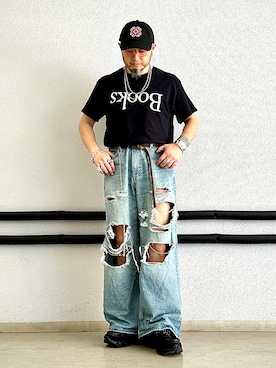 「アイテム（バングル/リストバンド）」を使った、Yoshihito Hayashiさん（メンズ・170cm）の夏コーディネート