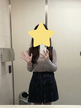 「dresseumのアイテム（スカート、ブルー系）」を使った、Angeliviaさん（レディース・158cm）の秋コーディネート