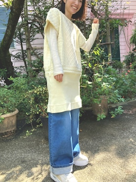 「厚底スニーカー」｜AIさん（レディース・157cm）の秋コーディネート