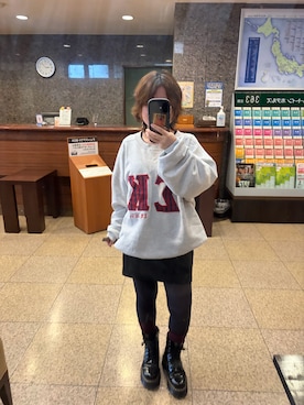 「アイテム（ソックス/靴下）」を使った、m a h o さん（レディース・143cm）の秋コーディネート