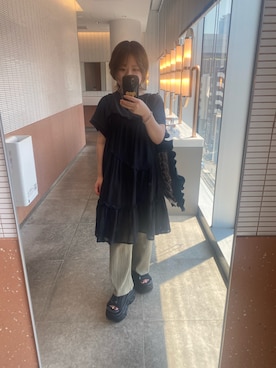 「アイテム（サンダル）」を使った、m a h o さん（レディース・143cm）の夏コーディネート