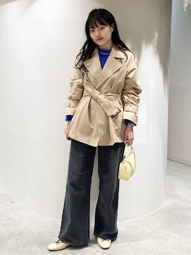 「OPAQUE.CLIP（オペークドットクリップ）のアイテム（パンツ）」を使った、みなみさん（レディース・157cm）の春コーディネート