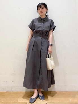 「オフィスカジュアル」｜「アイテム（ワンピース）」を使った、みなみさん（レディース・157cm）の春コーディネート
