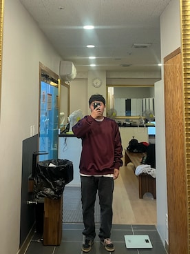 「アイテム（ジャージ、その他）」を使った、birdmanisさん（メンズ・170cm）の冬コーディネート