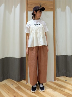 「サマンサ モスモス(Samansa Mos2)」｜「アイテム（キャップ）」を使った、asa3258さん（レディース・161cm）の秋コーディネート