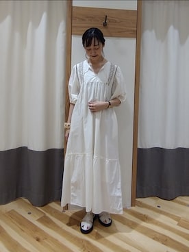 「刺繍」｜「アイテム（キャミソール）」を使った、asa3258さん（レディース・161cm）の夏コーディネート