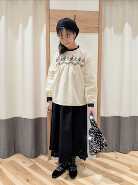 「スパンコール」｜「アイテム（ワンピース）」を使った、asa3258さん（レディース・161cm）の冬コーディネート