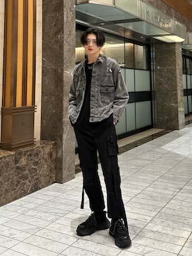 「A‘gem 9（エージェムナイン）のアイテム」を使った、さくひろさん（メンズ・183cm）の秋コーディネート