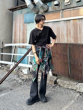 「G.O.C（ジーオーシー）のアイテム（トップス）」を使った、さくひろさん（メンズ・183cm）の秋コーディネート