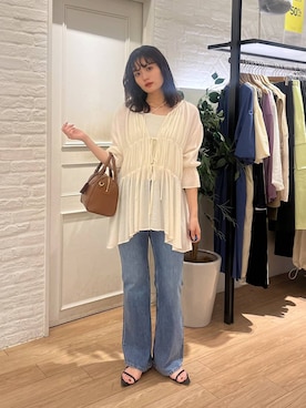 「アイテム（デニムパンツ）」を使った、waka72002さん（レディース・164cm・20代）の夏コーディネート