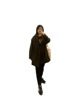 「冬」｜「アイテム（ノーカラージャケット）」を使った、tnychaさん（レディース・159cm）の冬コーディネート