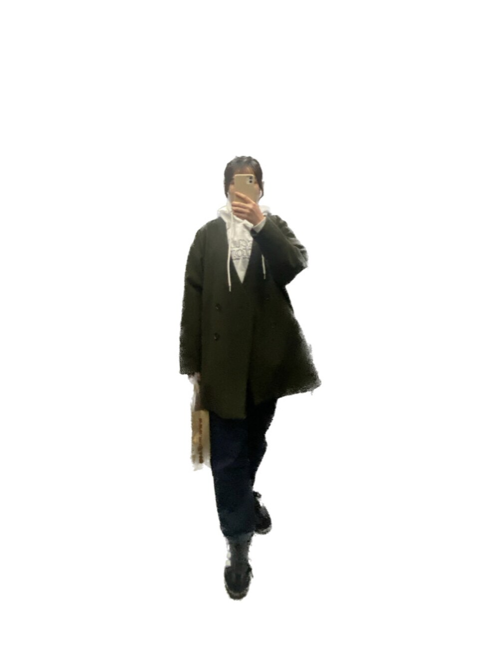 KBF（ケイビーエフ）の「BIGノーカラーショートコート（ノーカラー