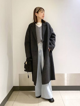 「アイテム（チェスターコート）」を使った、sayakaさん（レディース・158cm・30代）の秋コーディネート