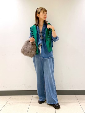 「アイテム（カーディガン/ボレロ）」を使った、sayakaさん（レディース・158cm・30代）の夏コーディネート