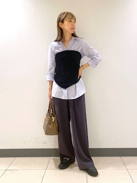 「アイテム（ストール/ショール）」を使った、sayakaさん（レディース・158cm）の夏コーディネート