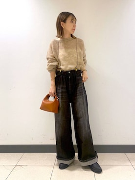 「アイテム（ローファー）」を使った、sayakaさん（レディース・158cm・20代）の秋コーディネート