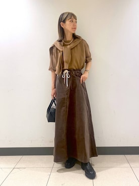 「アイテム（カーディガン/ボレロ）」を使った、sayakaさん（レディース・158cm・30代）の夏コーディネート
