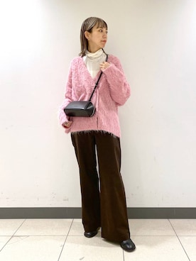 「BARNYARDSTORM（バンヤードストーム）のBARNYARDSTORM / ウォームストレッチチノパンツ / マシンウォッシャブル（チノパンツ）」を使った、sayakaさん（レディース・158cm）の秋コーディネート